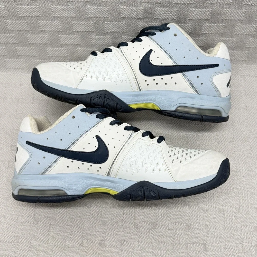 Nike‎ Air Max Cage Advantage Shoes Mens Size 6 White Tennis Cushioned 599360-144